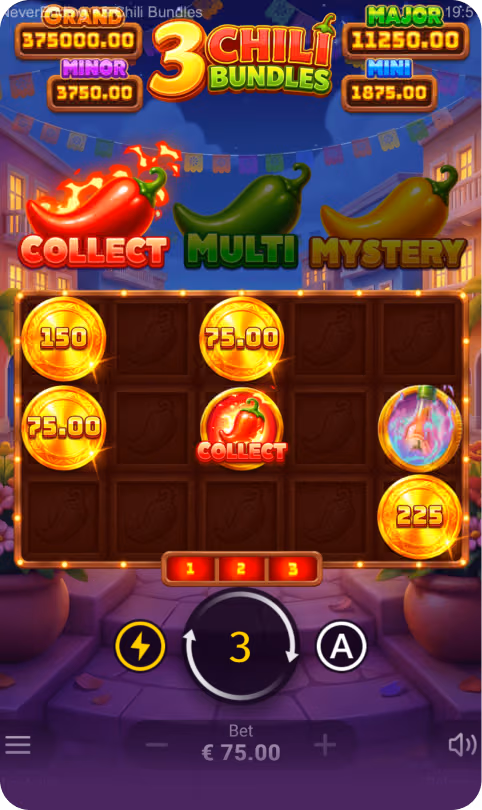 3 Chili Bundles Hold and Win real money play for Canadian players