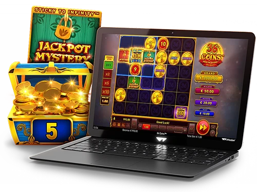 36 Coins Sticky to Infinity feature paying jackpot coins