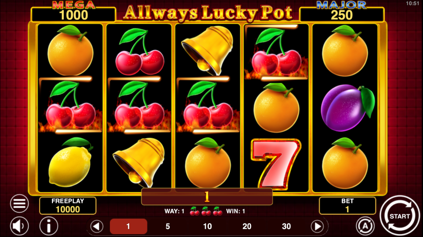 Allways Lucky Pot lucky pot logo and jackpot symbols
