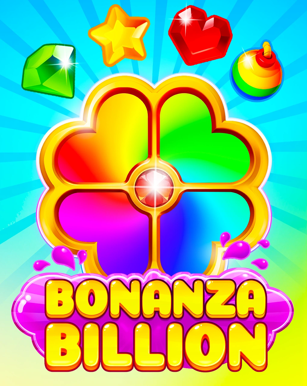Bonanza Billion fruit and gem symbols on the cascading grid