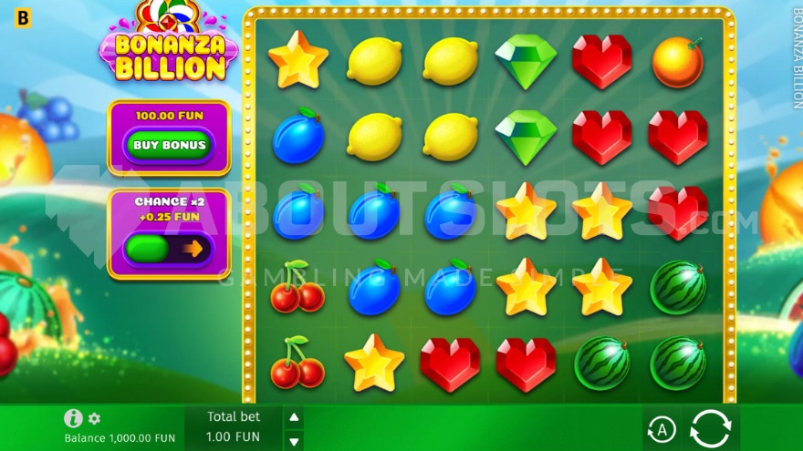 Bonanza Billion free spins round with multiplier symbols