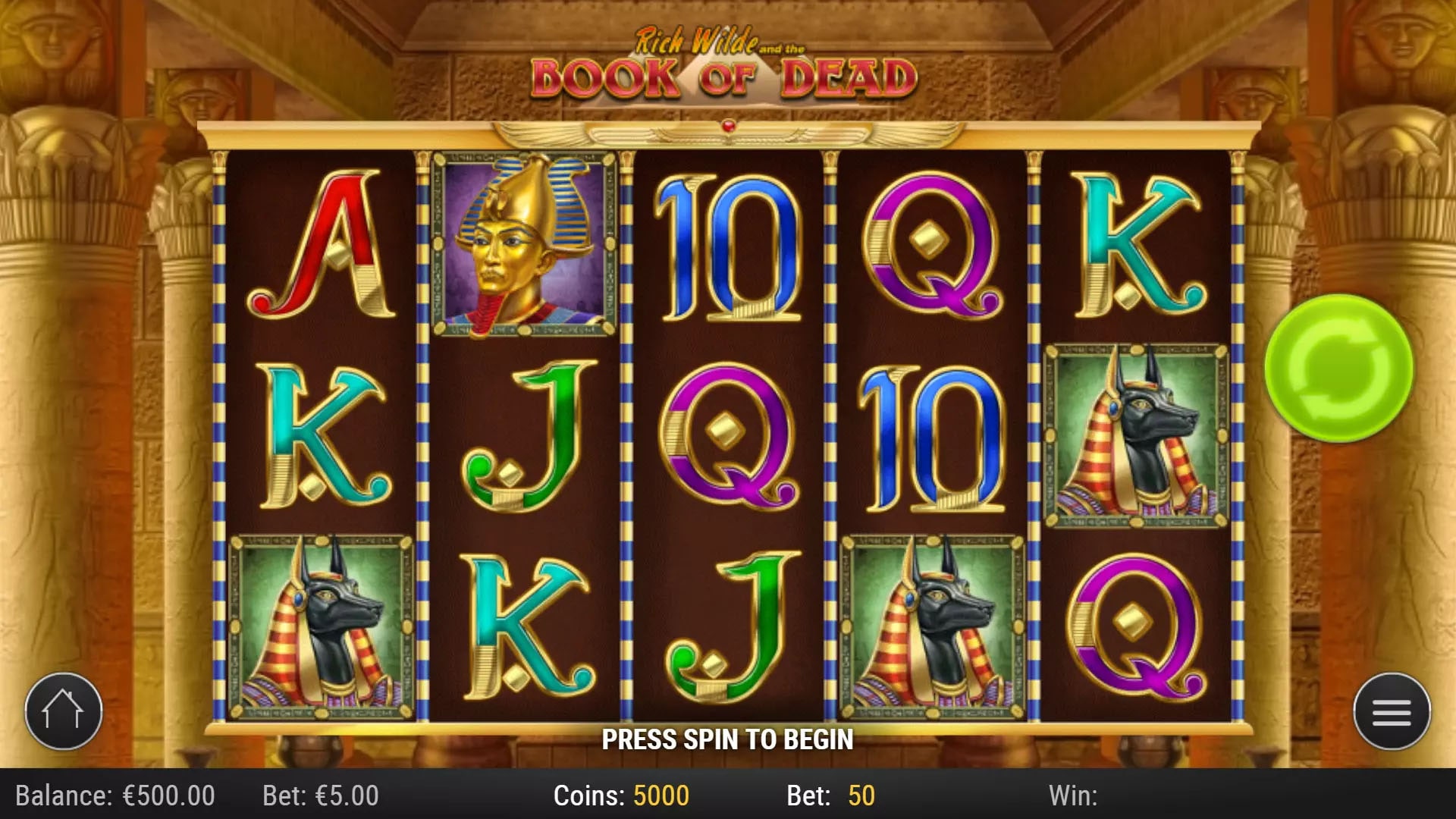 Book of Dead slot gameplay