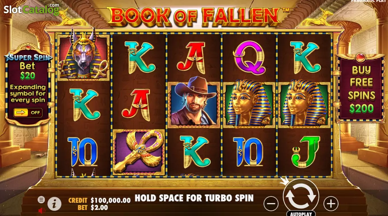 Book of the Fallen reels set inside an Egyptian tomb