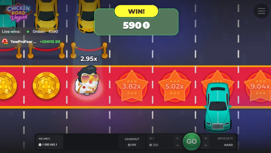 Chicken Road Vegas big win with a high multiplier banked