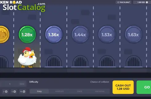 Chicken Road crash game gameplay with the chicken crossing the road