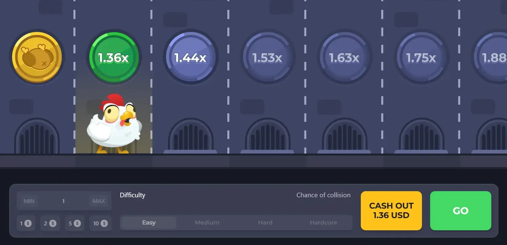 Chicken Road multiplier ladder rising as the chicken advances