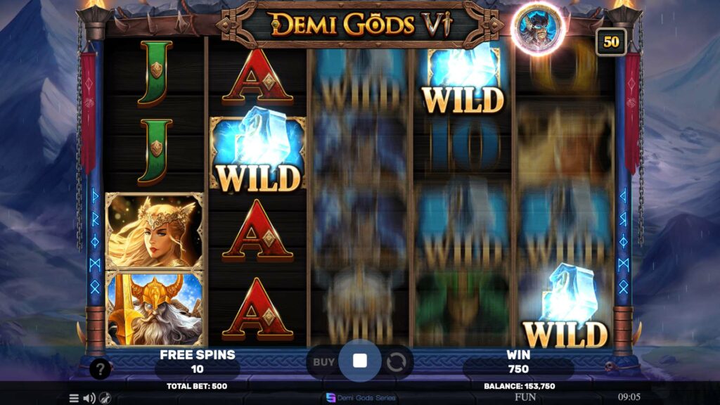 Demi Gods VI mythology reels and premium demi-god symbols