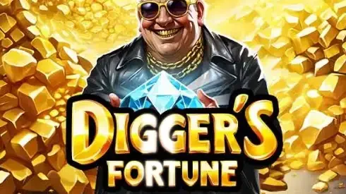 Digger's Fortune jackpot and mine-depth reward screen