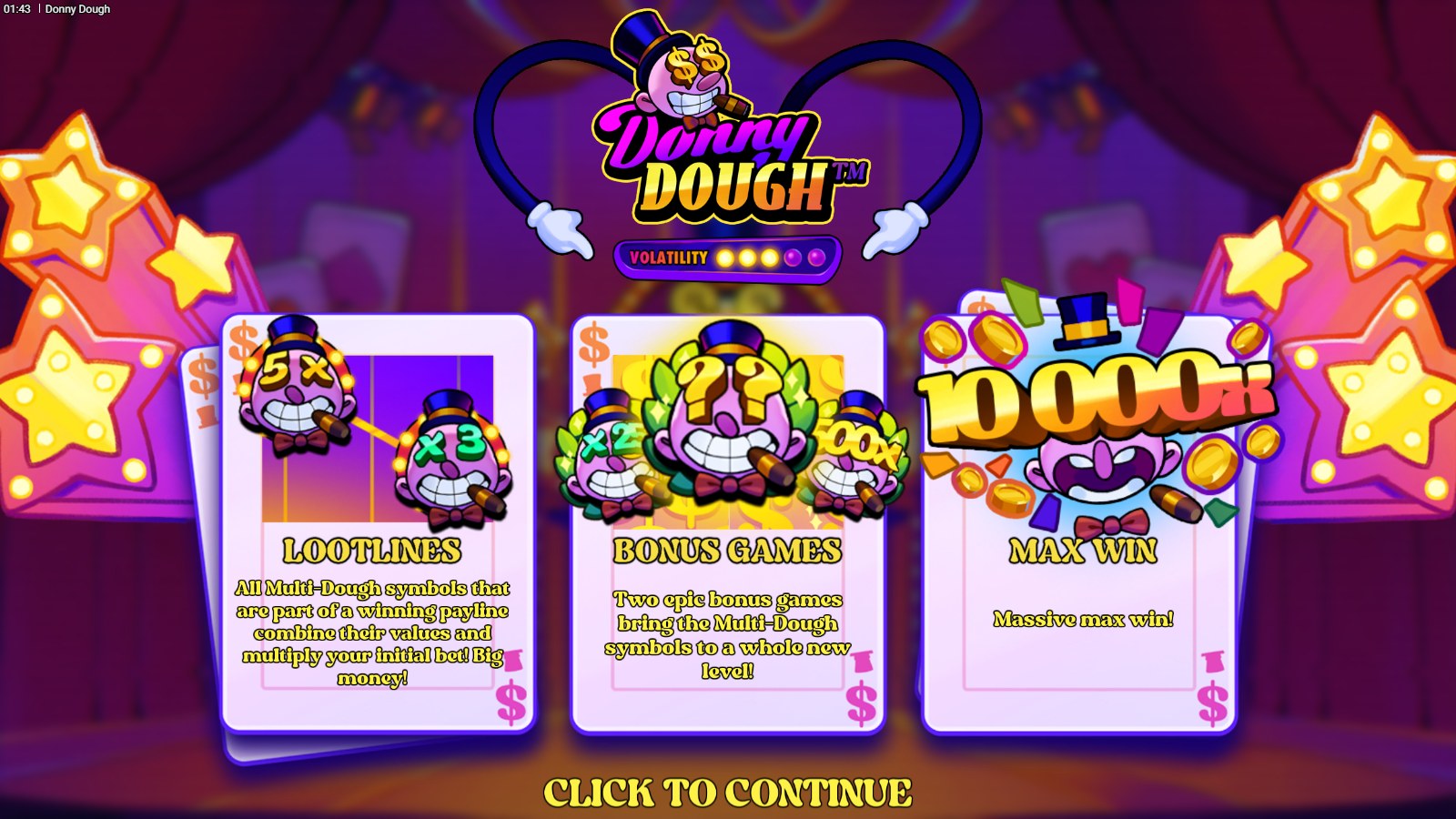 Donny Dough slot gameplay