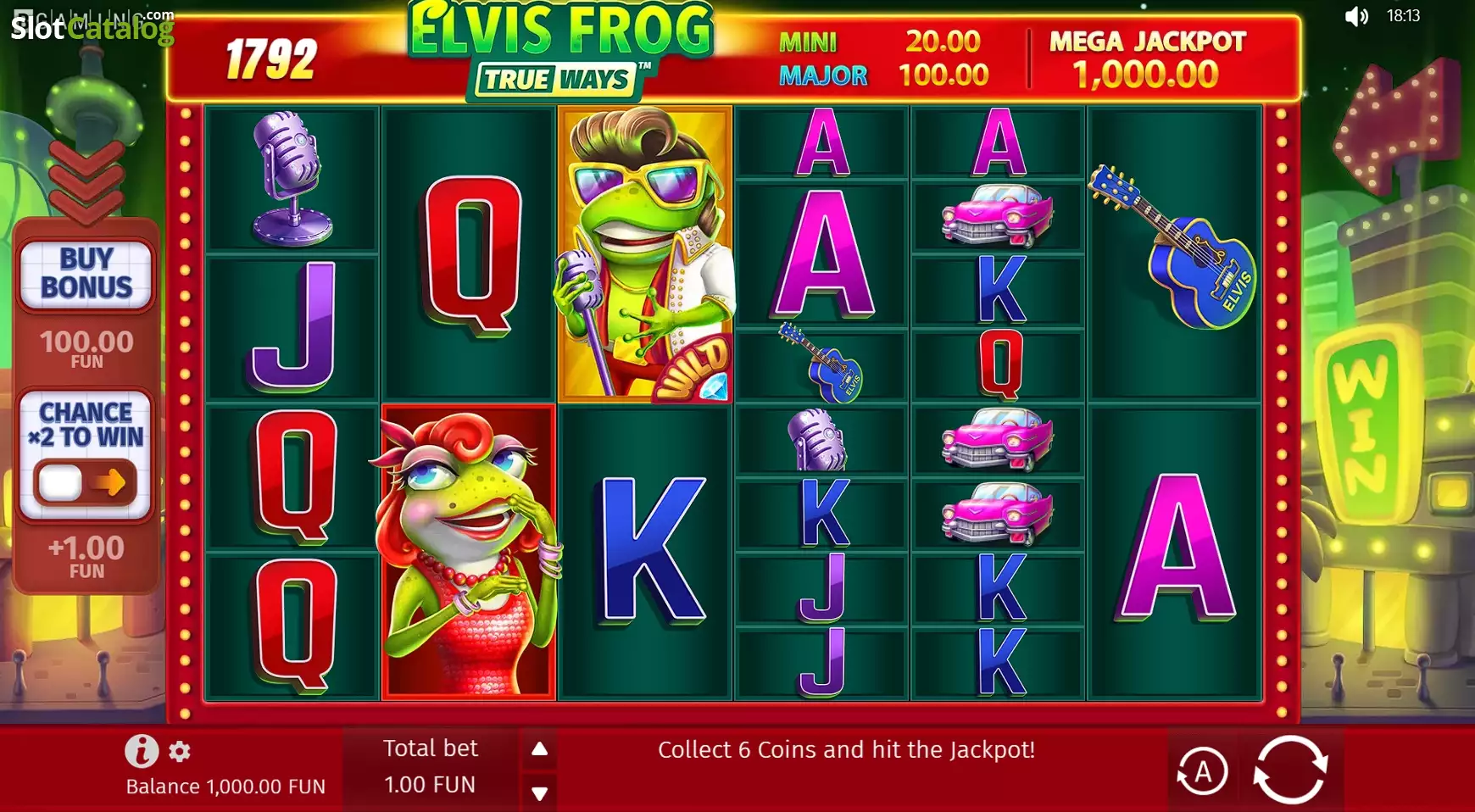 Elvis Frog TrueWays free spins feature with wild multipliers