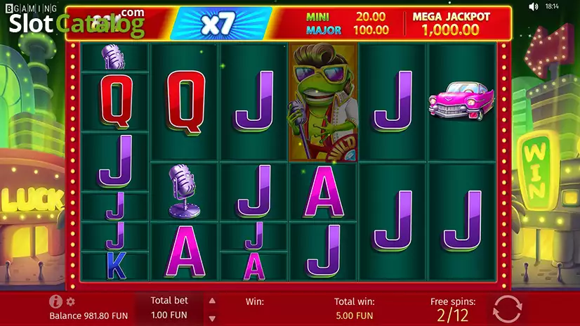 Elvis Frog TrueWays Coin Respin jackpot round