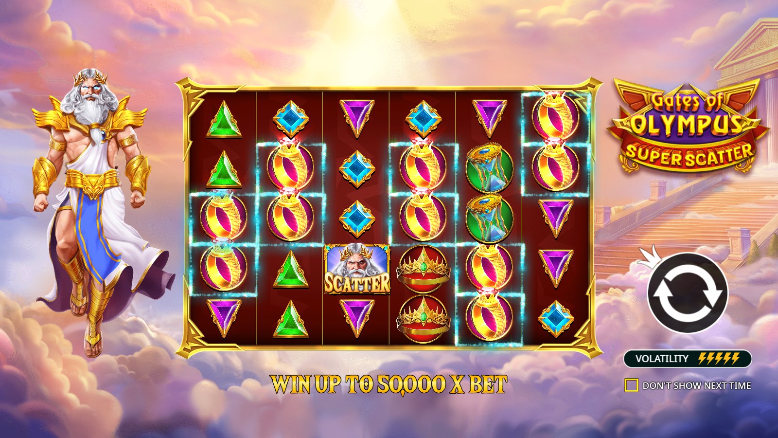 Gates of Olympus Super Scatter slot gameplay