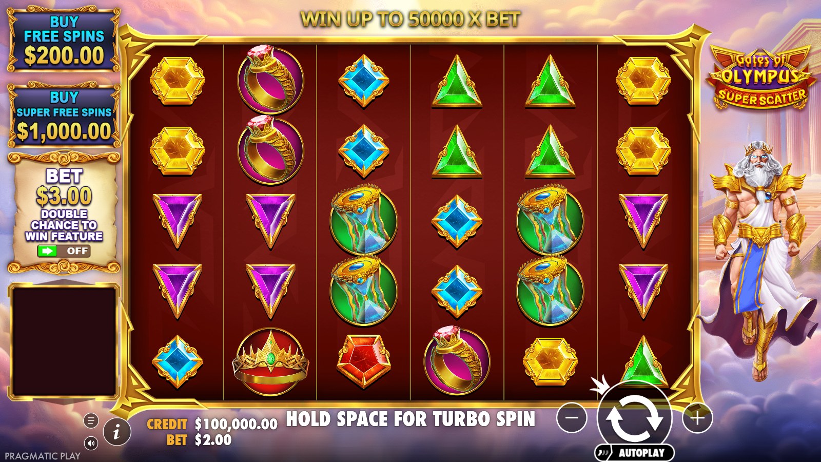 Gates of Olympus Super Scatter slot gameplay