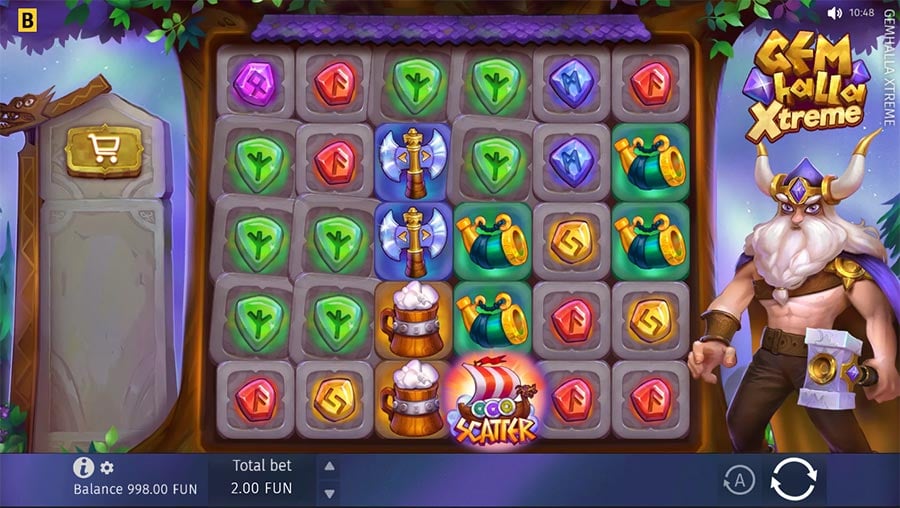 Gemhalla Xtreme big win with stacked multiplier shields