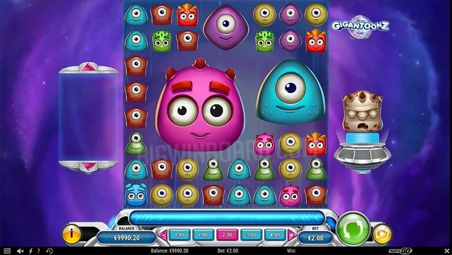 Gigantoonz 8x8 cluster grid full of alien energoon symbols