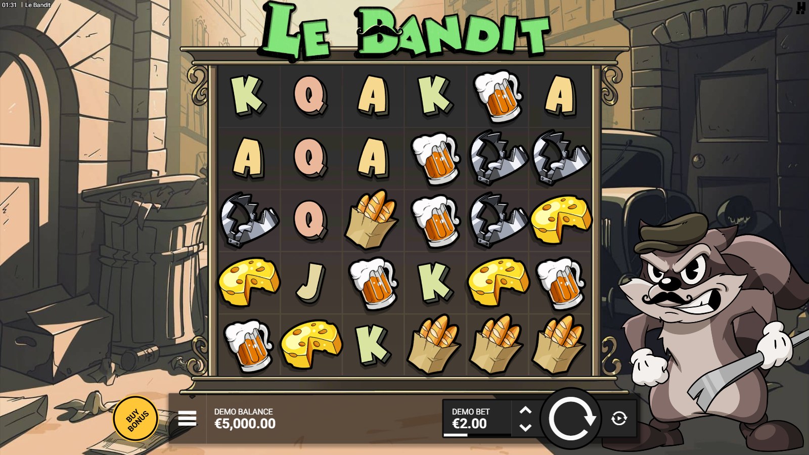 le Bandit slot gameplay