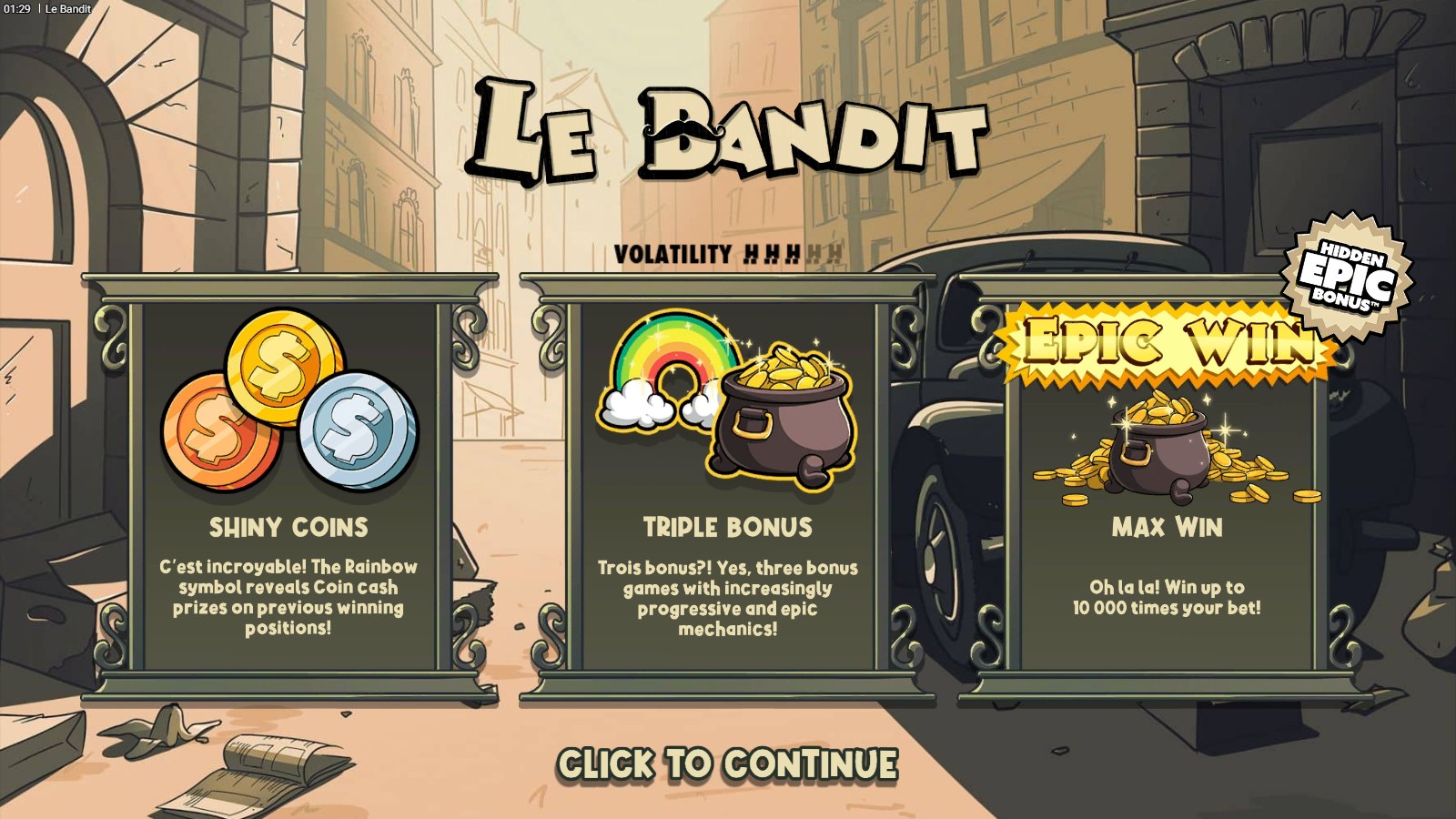 le Bandit slot gameplay
