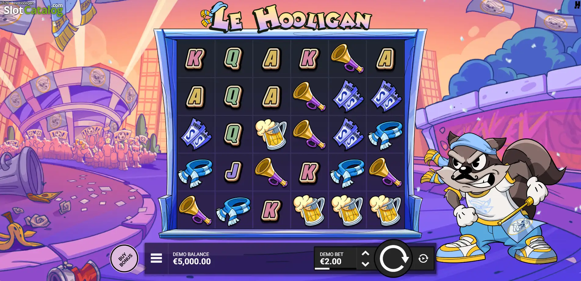 Le Hooligan football stadium theme and grid