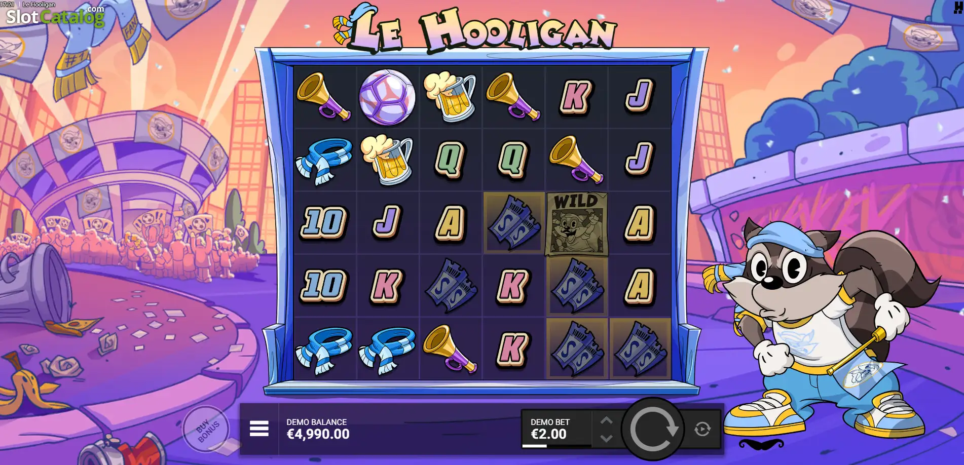 Le Hooligan football stadium theme and grid