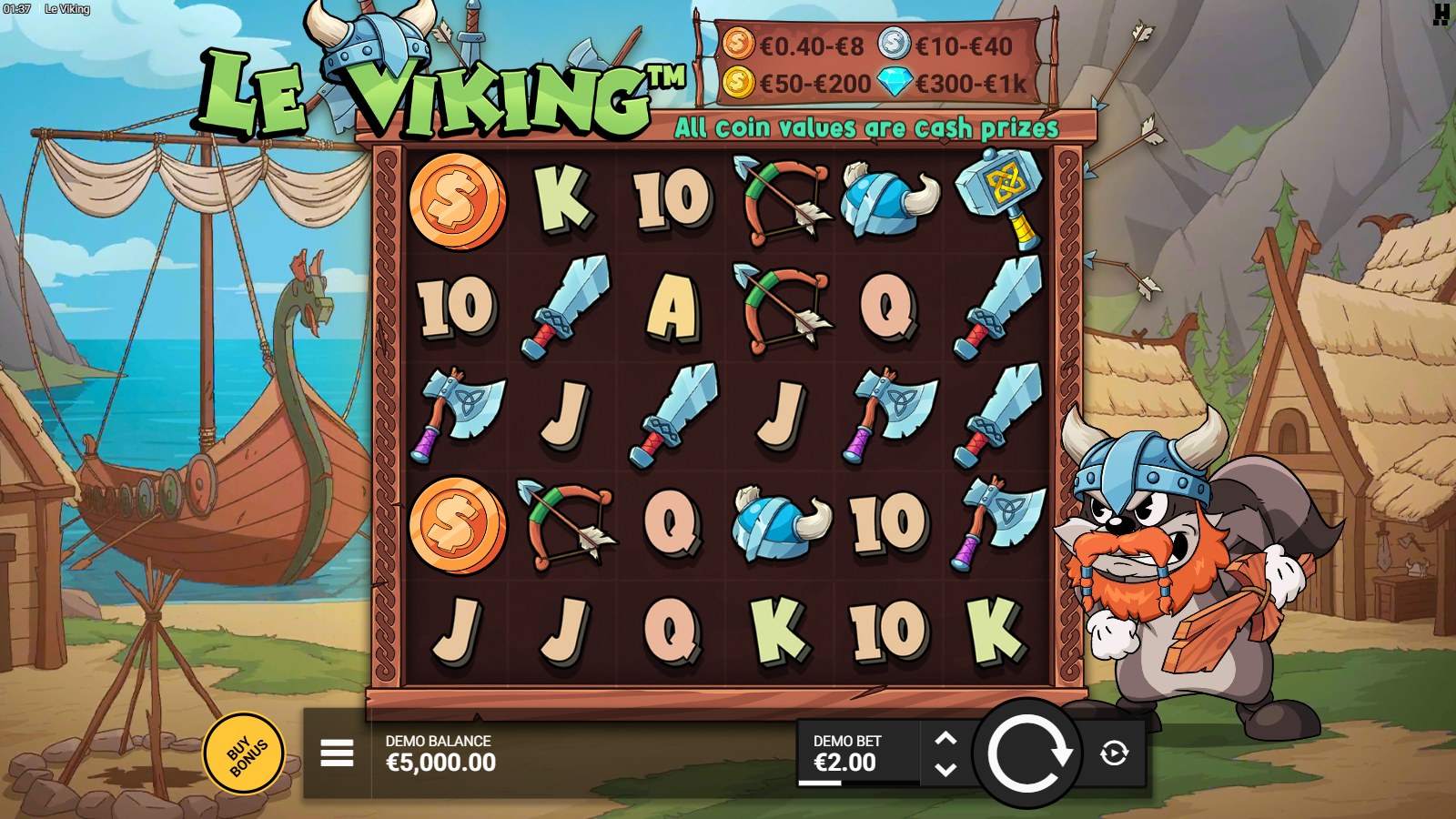 le Viking slot gameplay