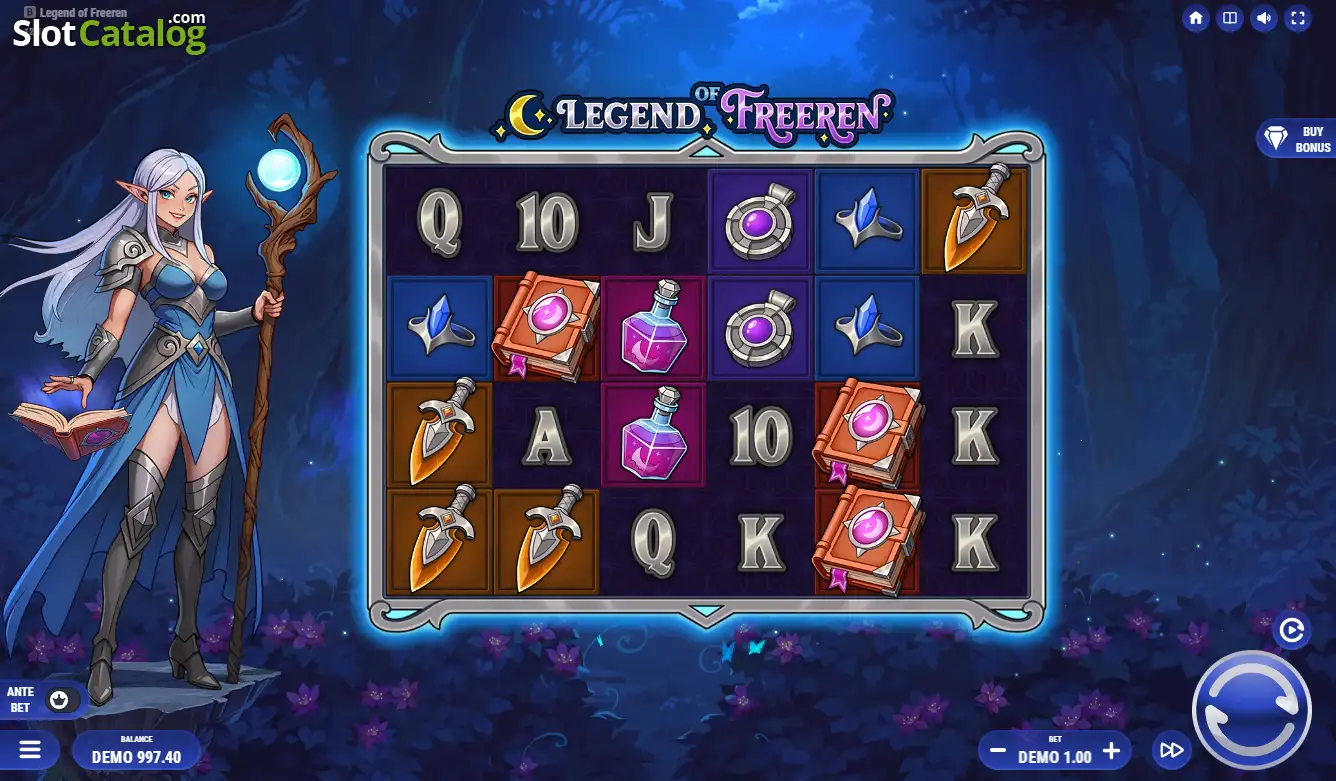 Legend of Freeren gameplay on a Canadian online casino