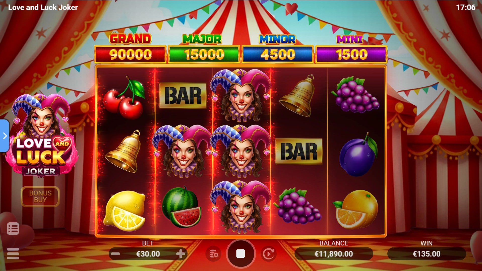 Love And Luck Joker slot gameplay