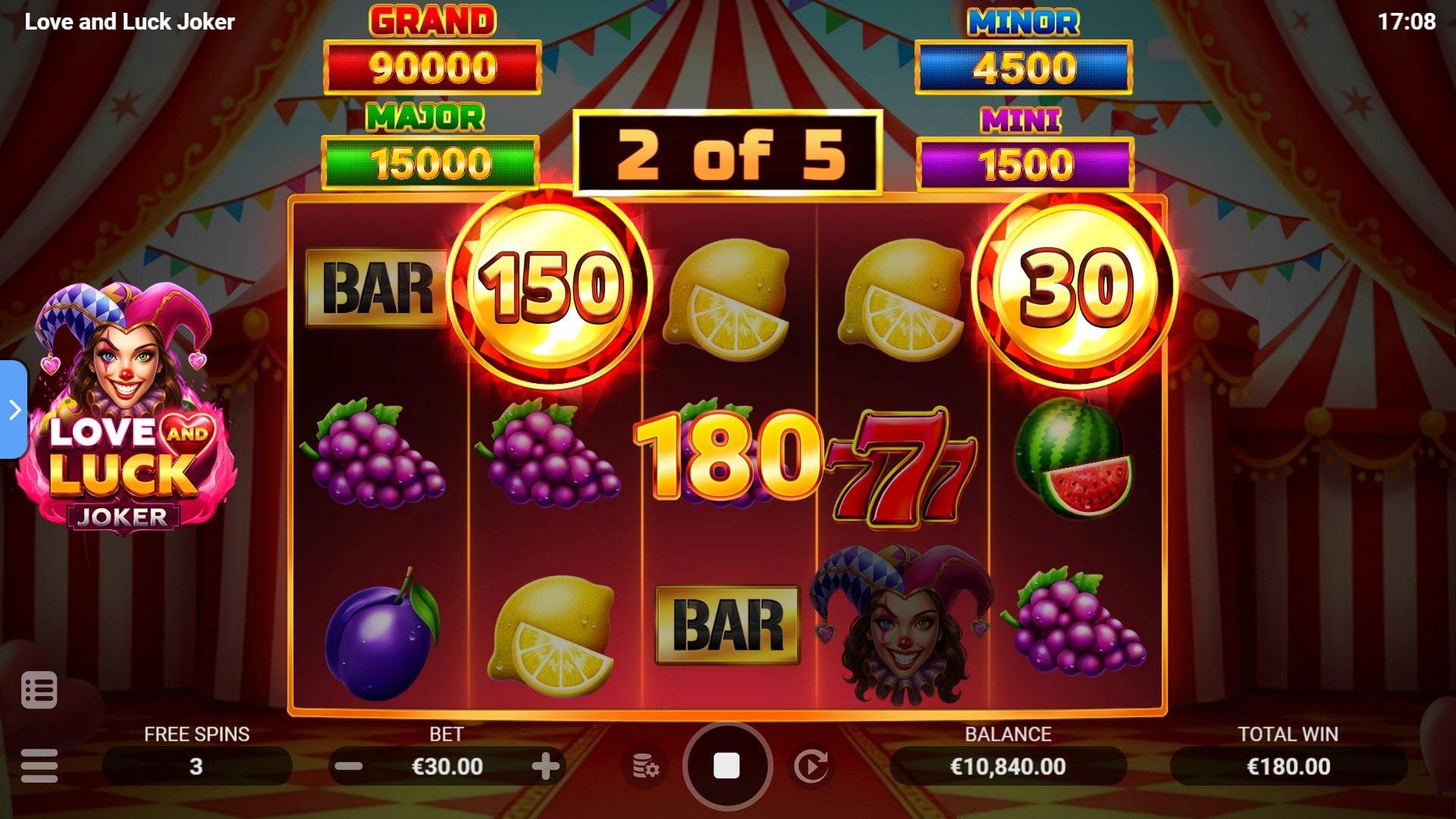 Love And Luck Joker slot gameplay