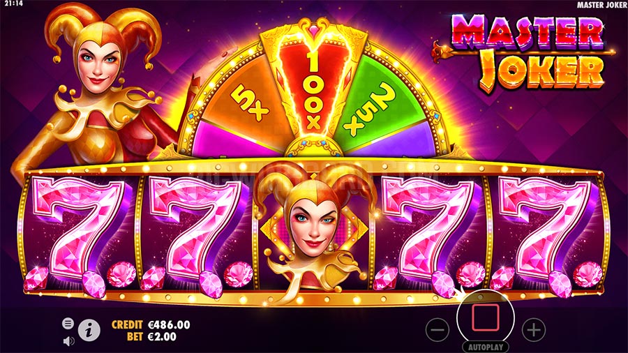 Master Joker classic fruit reels and Joker wild symbol