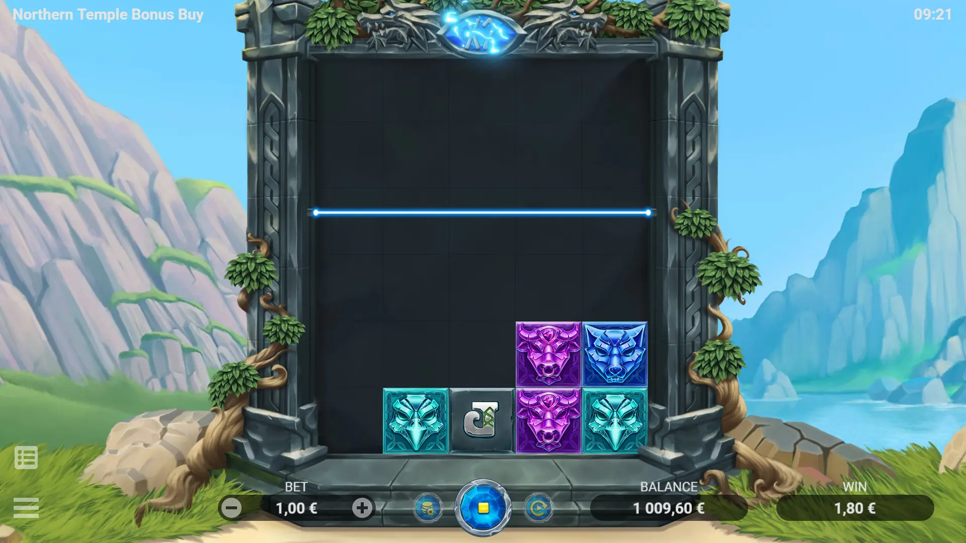Northern Temple Bonus Buy rising win multiplier during free spins