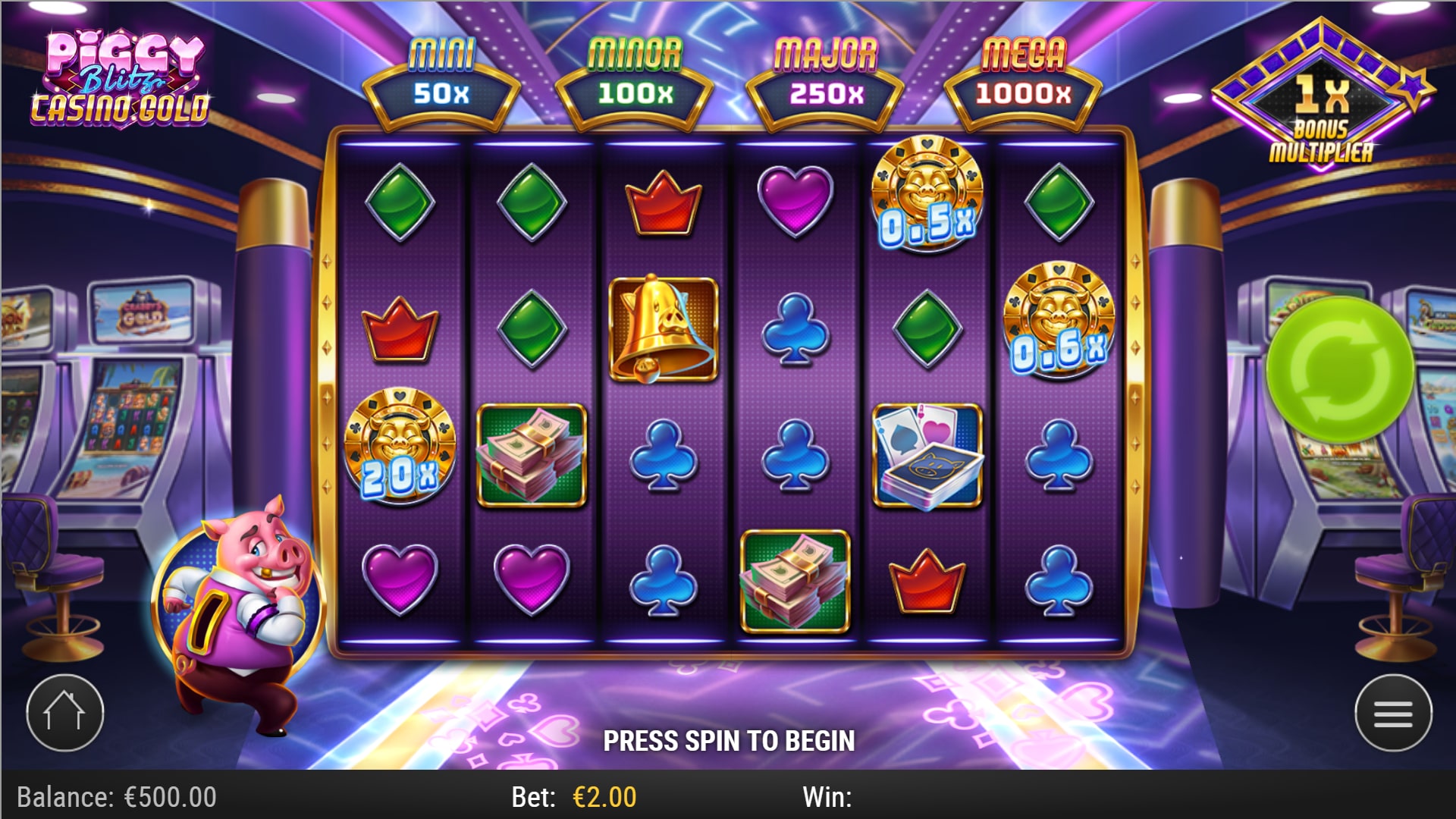 Piggy Blitz Casino Gold slot gameplay
