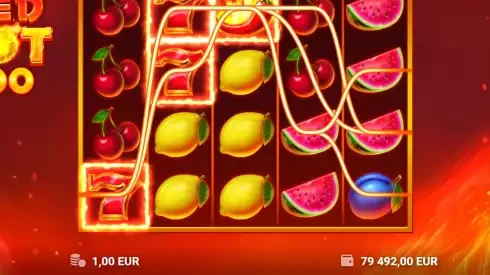Red Hot 100 classic fruit reels with neon symbols and a fiery chili Wild