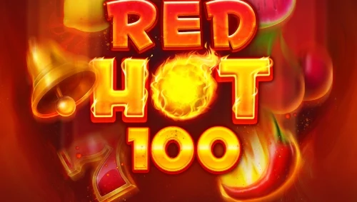 Red Hot 100 payline selector and flaming chili Wild substituting on the reels