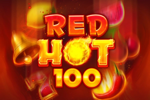 Red Hot 100 payline selector and flaming chili Wild substituting on the reels