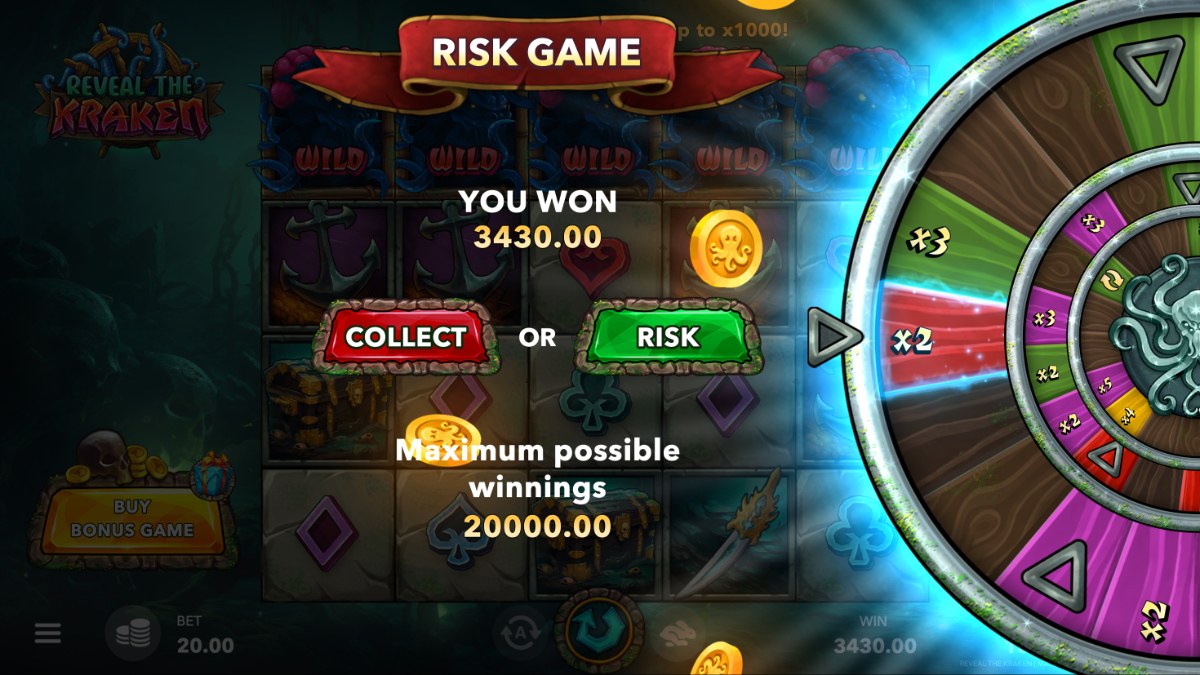 Reveal The Kraken slot gameplay