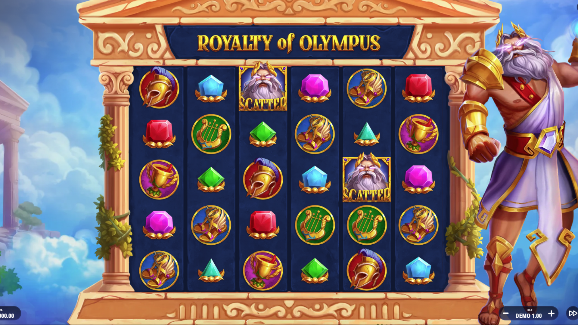 Royalty of Olympus free spins and Global Multiplier
