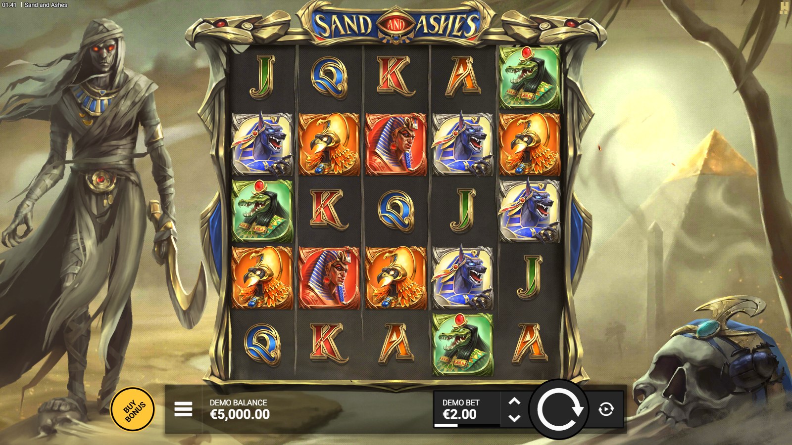 Sand And Ashes slot gameplay