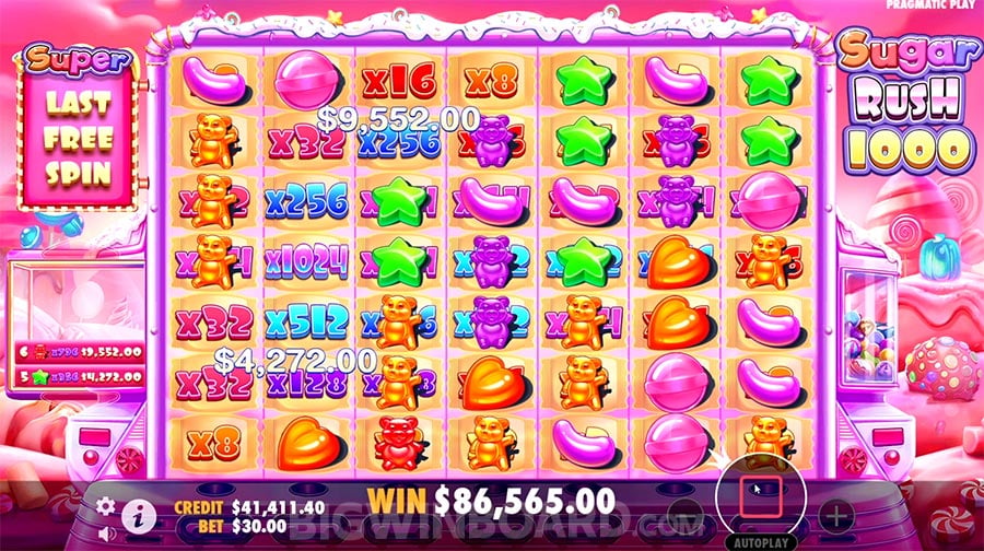 Sugar Rush 1000 free spins with sticky multiplier spots