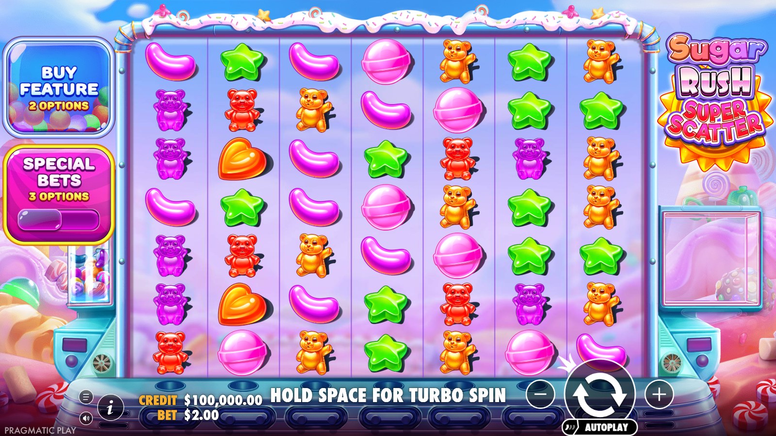 Sugar Rush Super Scatter slot gameplay