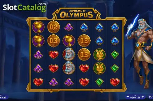 Supreme of Olympus Greek mythology reels and Olympus backdrop