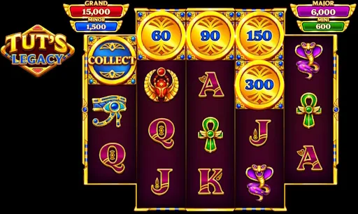 Collect medallion on reel 1 with gold Bonus coins and the four jackpot panels