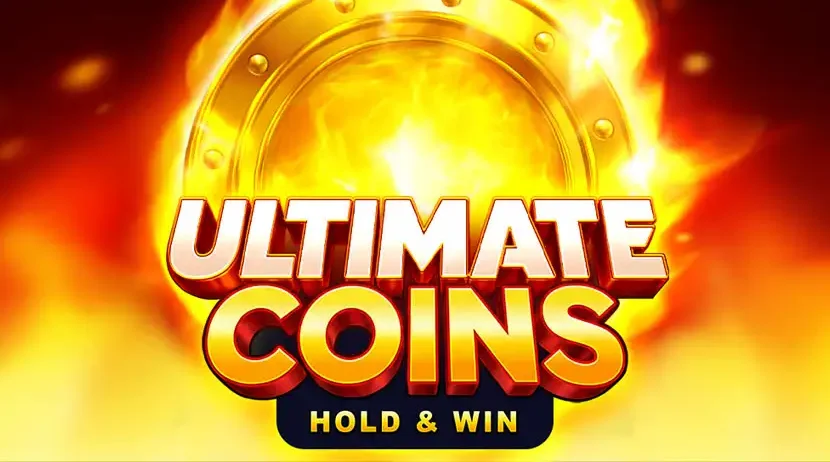 Ultimate Coins Hold and Win 3x3 slot with locked gold coin symbols on the reels