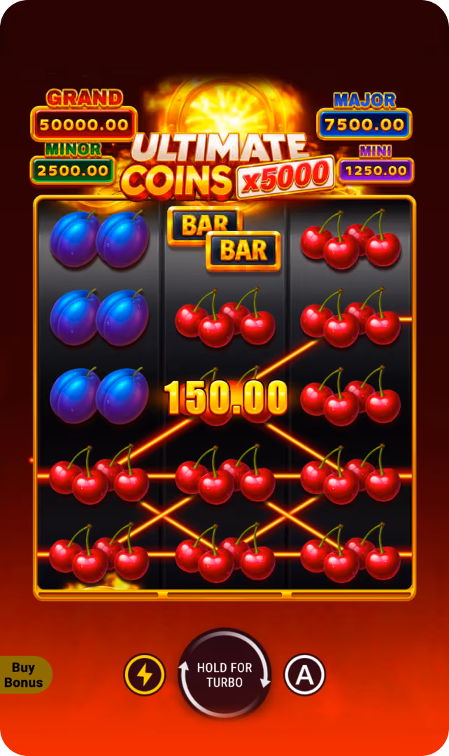Ultimate Coins x5000: Hold and Win real money play at SpinEmpire for Canadian players