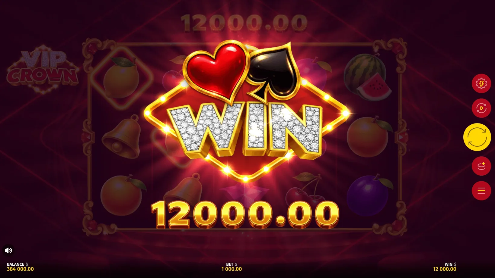 VIP Crown big win with diamond and star scatters