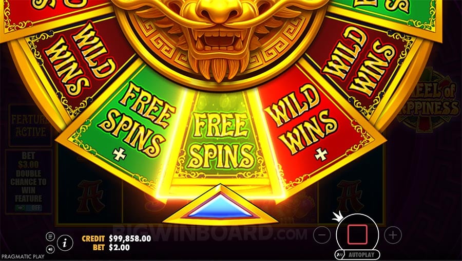 Wheel of Happiness reels with lanterns and gold coins
