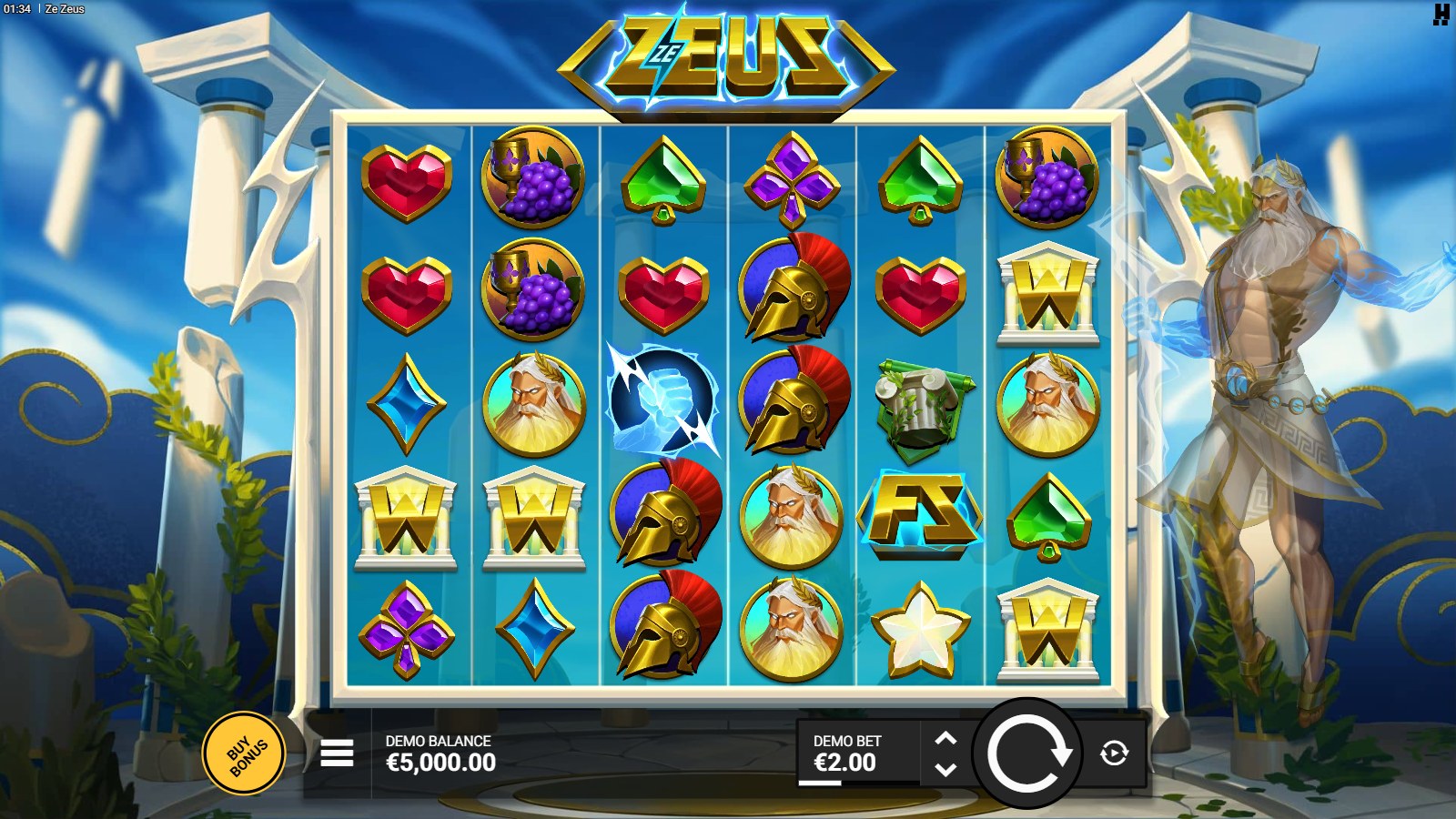 ze Zeus slot gameplay